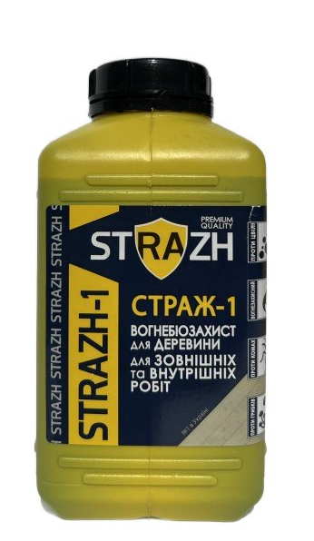 Вогнебіозахист Страж-1 ХМББ зелений 1 л (STRAZH)